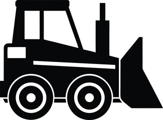 Skid Loader silhouette vector art Illustration