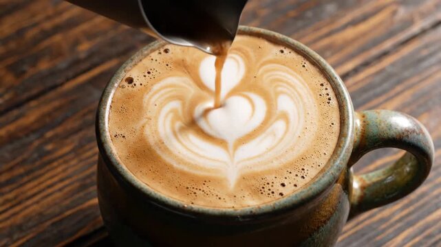 Latte Art Creation - A Step-by-Step Guide to Perfecting Your Coffee.