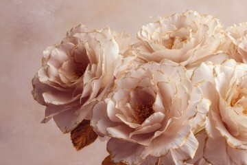 Delicate roses in soft pink tones, exuding elegance and beauty. The petals are gently layered, creating a romantic and timeless feel.