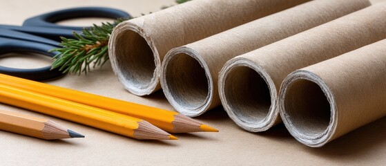 A paper castle rests on a table with cutouts, scissors, and a pencil, highlighting a fun children's craft project