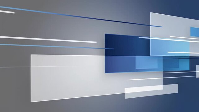 Abstract geometric shapes moving against a gradient background