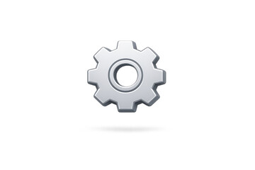 Fototapeta premium Gear cog settings icon on transparent background for graphic designs.
