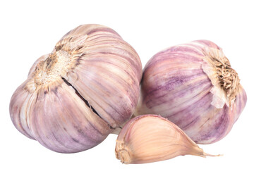 Fresh garlic isolated on white background