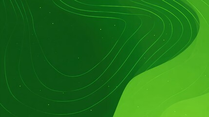 Abstract Green Wavy Background with Organic Line Patterns