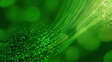 Green Abstract Background with Light and Motion Effects