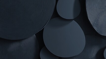 Abstract Dark Circles with Textured Lines on Modern Background