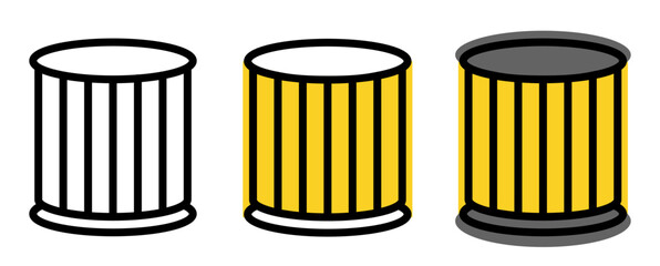 Oil filter icon set. Vector icons  isolated on white background.