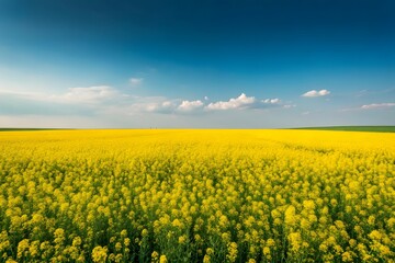 yellow field and blue sky