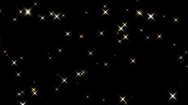 キラキラ星2 大 金 エフェクト（黒色背景）