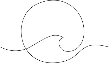 Abstract wave and circle design Vector