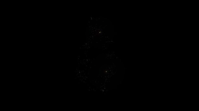 3d render video animation with surreal flow organic wave in smooth curve lines forms based on small dust sand particles spheres balls in glow azure blue white gradient color on a black background