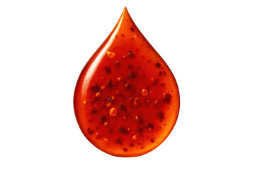 Spicy chili oil drop with transparent background