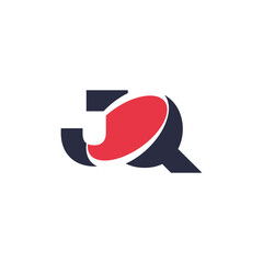 Abstract JQ QJ Letter Logo with Modern Design
