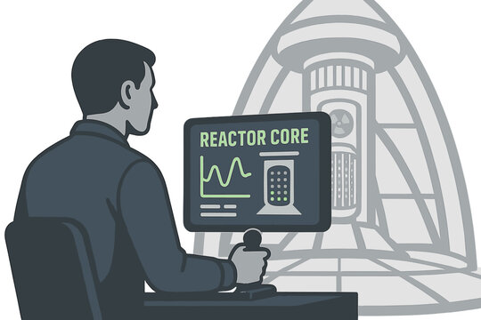 Monitoring nuclear reactor core in control room with advanced technology