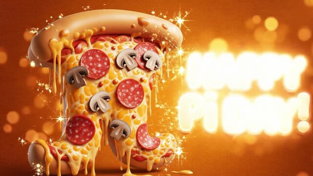 Happy pi day pizza celebration