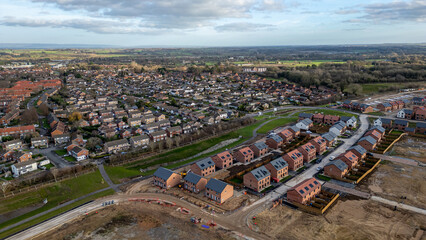 Residential Area with New Housing Development at Taylor Wimpey, Ripon.