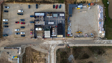 Construction Site Aerial View at Taylor Wimpey, Ripon.