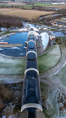 Falkirk Wheel boat lift and surrounding area
