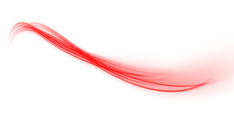 Neon laser speed lines twist across a futuristic city road. Glowing red trails, energy waves swirl with dynamic motion, highlighting traffic flow. Futuristic vector illustration PNG.