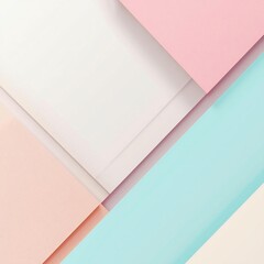  Modern Abstract Geometric Pastel Background with Minimal Layered Paper Shapes and Soft Shadows


