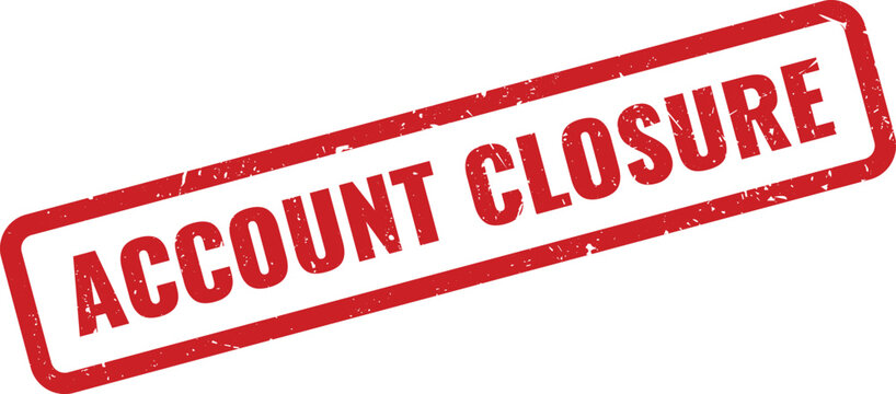Red Account Closure Stamp for Business and Banking