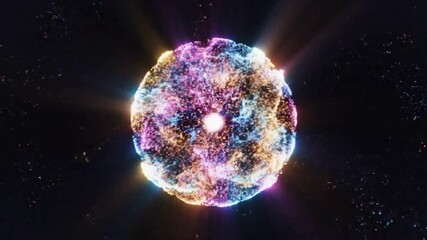 Vibrant fireworks explosion with colorful sparks and bright lights creating a dynamic and festive atmosphere in the night sky