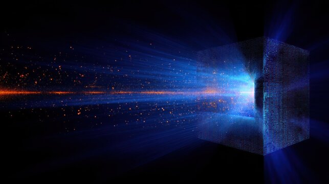 abstract blue background with rays