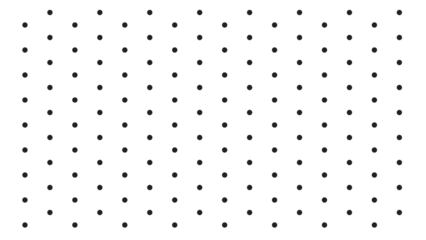 Classic polka dot grid pattern with small black circles on a clean white background