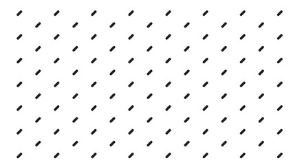 Abstract staggered pattern of short diagonal black lines on a white background