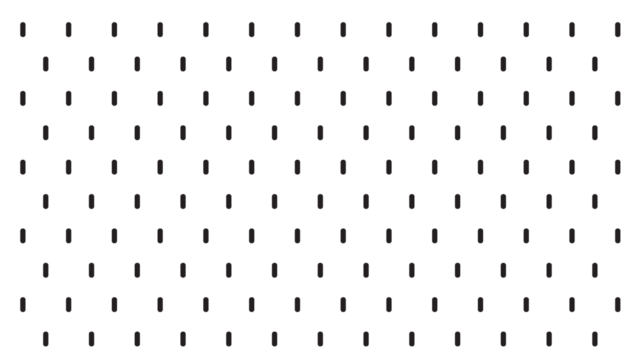 Simple staggered pattern of short vertical black dashes on a white background - Powered by Adobe