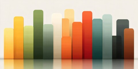 Colorful bar chart showing data analysis and progress
