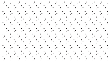 Repeating pattern of triple star clusters in black on a white background for decorative wrapping paper