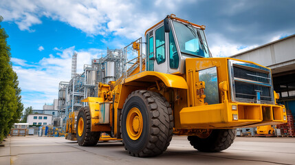 Reliable heavy loader forklift, truck heavy-duty equipment display, material handling machinery, industrial operations vehicle, warehouse logistics tool, with copy space