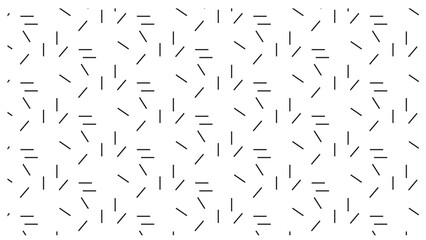 Abstract hatch pattern of short black line segments at random angles on a white background © Tajul Islam