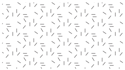Abstract hatch pattern of short black line segments at random angles on a white background