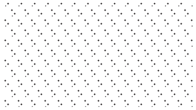 Repeating pattern of triple star clusters in black on a white background for decorative wrapping paper - Powered by Adobe
