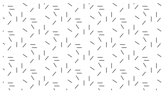 Abstract hatch pattern of short black line segments at random angles on a white background - Powered by Adobe