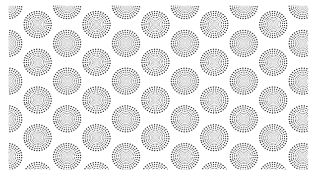 Repeating pattern of small concentric dotted circles arranged in a grid on a white background - Powered by Adobe