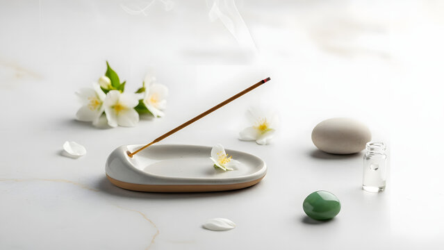 Spring Wellness Minimal Still Life Zen Tea Ceremony Scene
