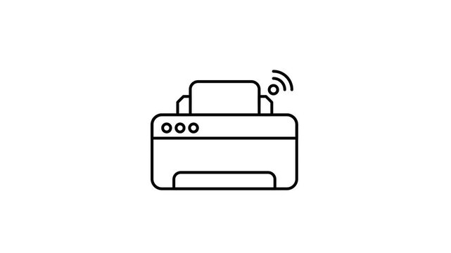 Smart printer animated icon video