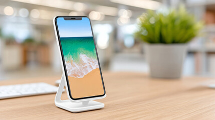 Modern smartphone stand holder for desk organization and accessibility