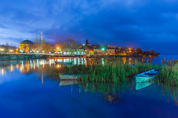 The Golyazi Village night view in Bursa City of Turkey