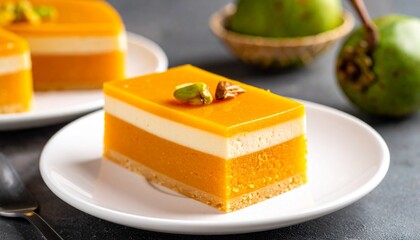 Goan Bebinca Bite. Traditional Indian Food