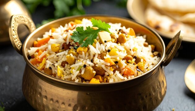 Karnataka Bisi Bele Bath. Traditional Indian Food
