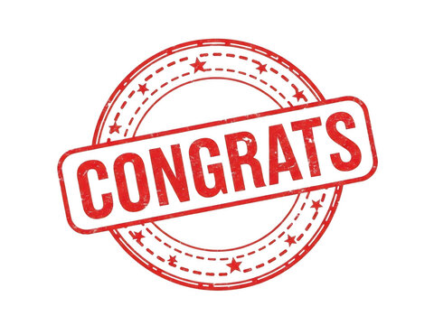 Red congratulations stamp