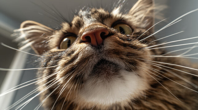 Close-up of a Cat&acirc;&euro;&trade;s Face with Whiskers