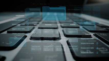 Task management workflow dashboard visualizing to-do lists, ongoing tasks, review status, and completed items to support productivity and project tracking Marrow