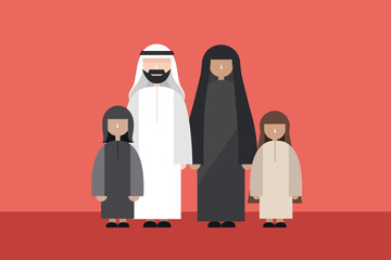 Happy Arab Family portrait