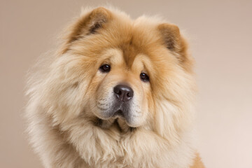 Fluffy Dog with Expressive Face Portrait
