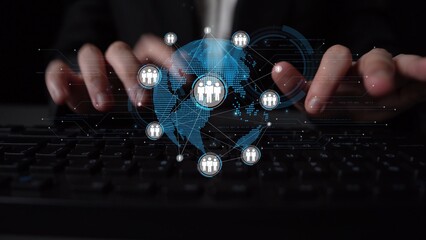 People networking, business connections, digital networking platforms, professional collaboration,...